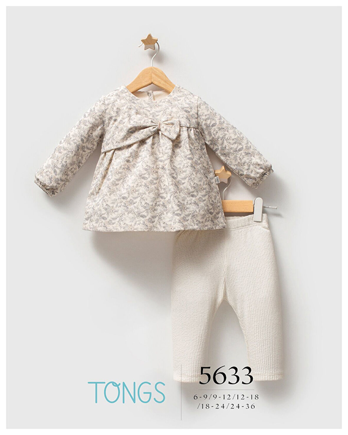 Tongs Baby Little Honey 2'li Takım 5633 Ekru