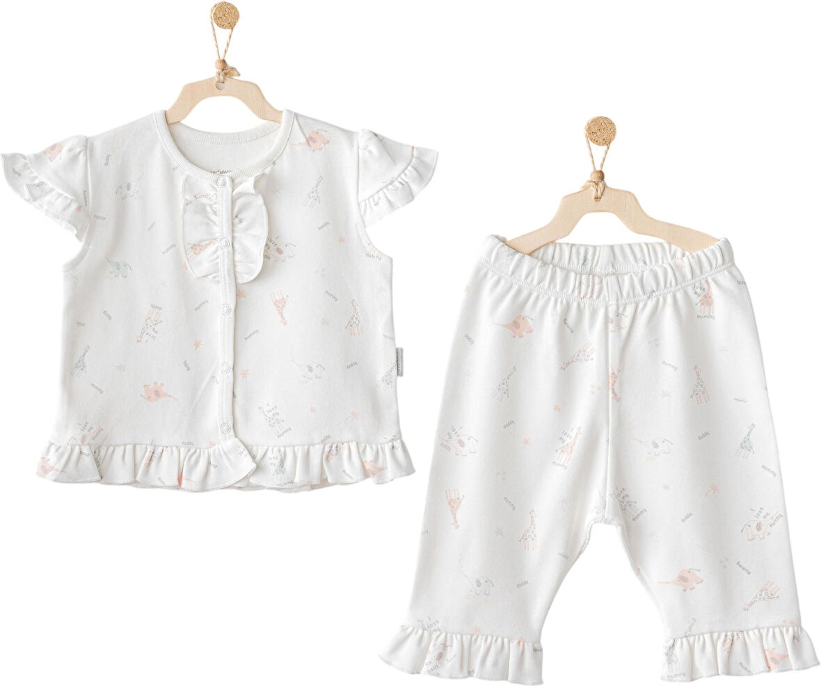 Andywawa AC25511 Love Family 2'Li Bebe Takım Ekru
