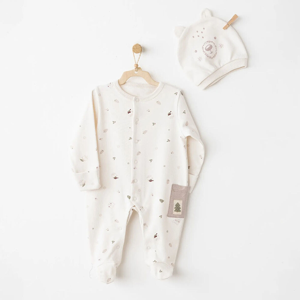 Andywawa AC26183 My 1 St Wardrobe Tulum Takım Ekru