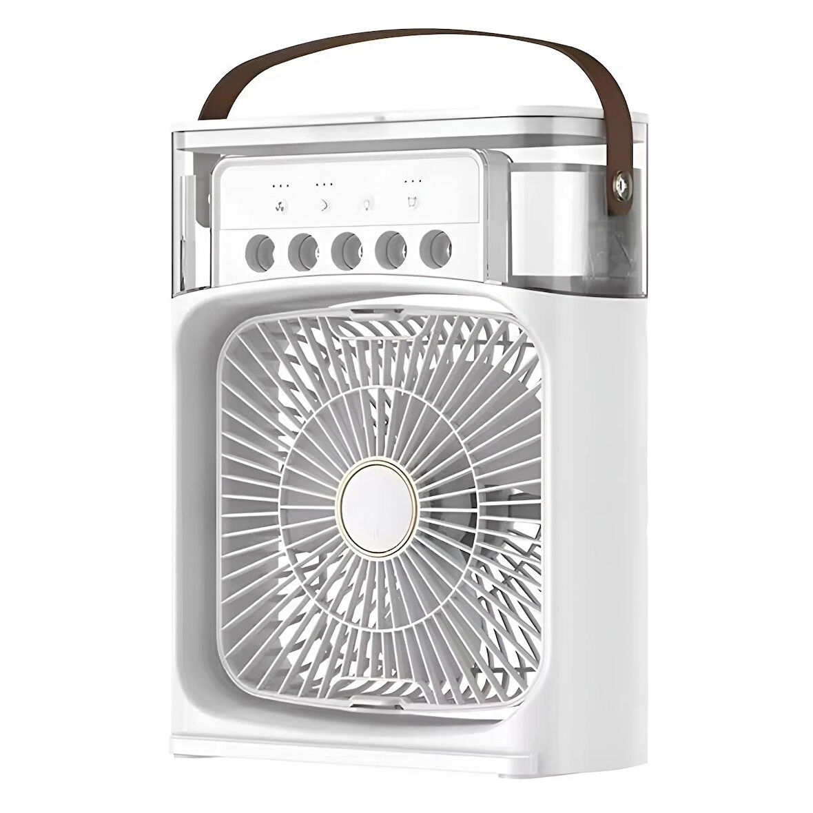 Işıklı Klima 600ml 5 Spreyli Vantilatör Buzlu Buharlı Mini Klima Mini Fan Buzlu