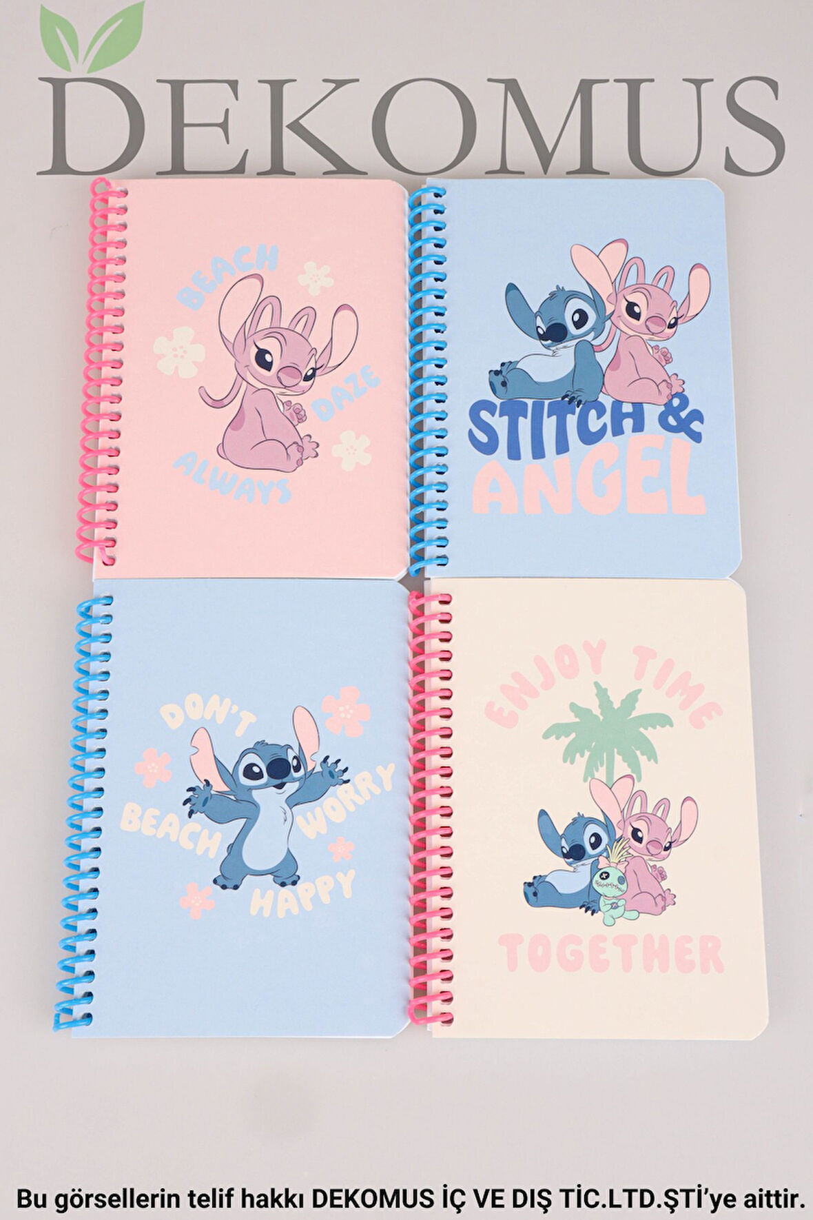 DEKOMUS İLE LİSANSLI LILO & STITCH "TEKLİ" SPIRALLI A6 80 YAPRAK BLOKNOT