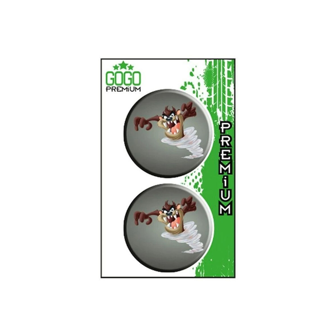 Gogo Damla Sticker 2'li 5X5cm Tazmanya Canavarı