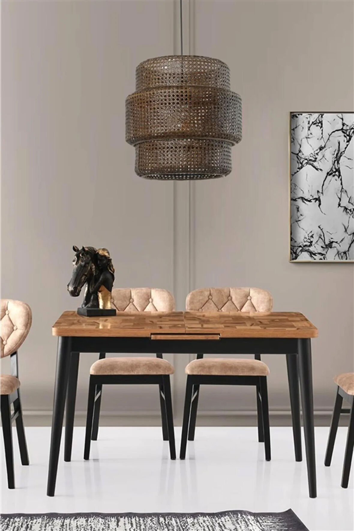 ASEL TEKLİ KAHVE RATTAN SARKIT