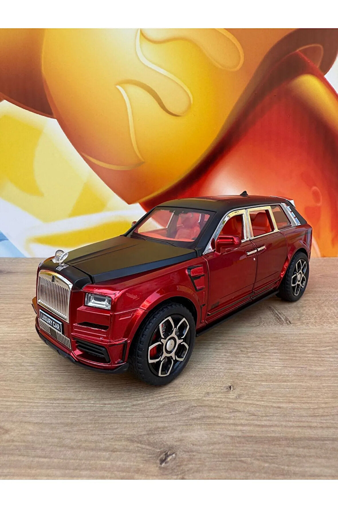 Çek Bırak Işıklı Ve Sesli Metal Rolls Royce Kapı Bagaj Kaput Açılır Sesli Işıklı Model Araba 22cm