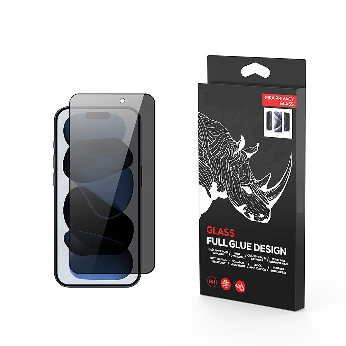 iPhone 17 Air Rika Premium Privacy Temperli Cam Ekran Koruyucu