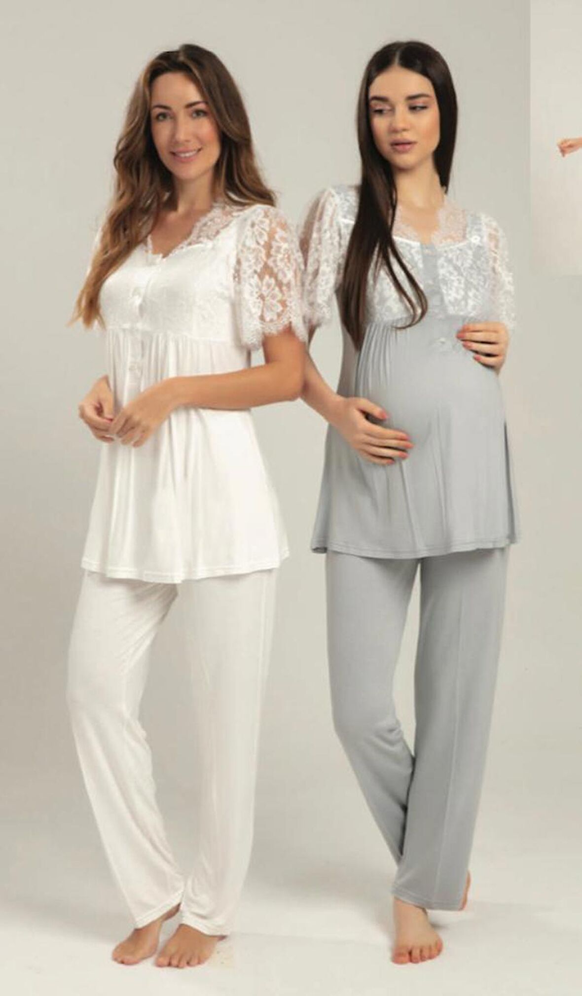 Bone Club 5210 ECRU  Hamile Lohusa Pijama Tk