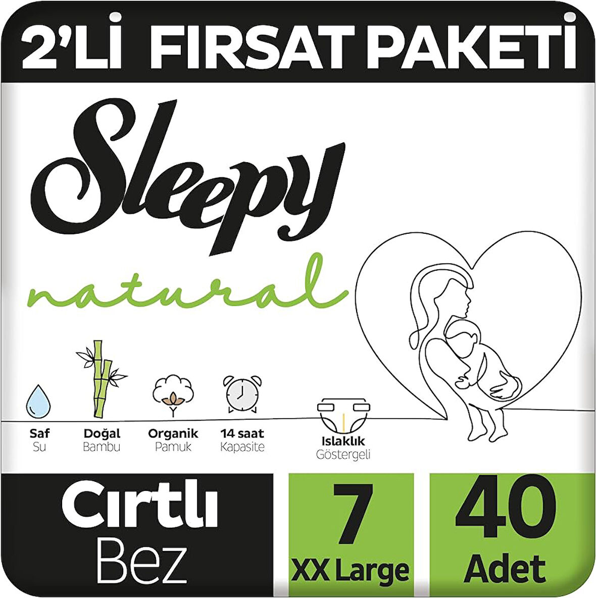 SLEEPY NATURAL 2'Lİ FIRSAT 40ADET SLEEPY