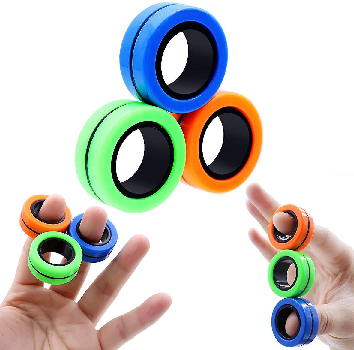 Manyetik Stres Yüzüğü Fidget Ring