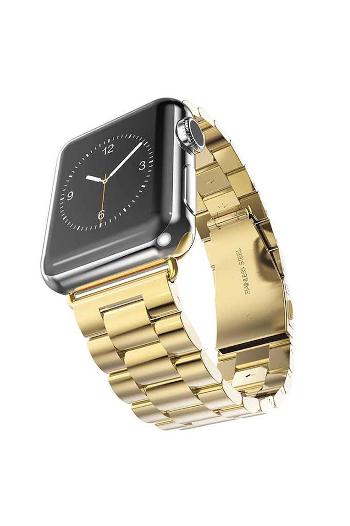 Apple Watch Uyumlu Ultra 49mm Metal Katlamalı Yandan Klips Kordon 