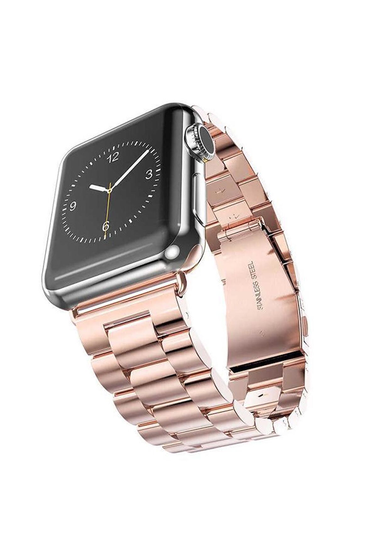 Apple Watch Ultra 49mm Metal Katlamalı Yandan Klips Kordon