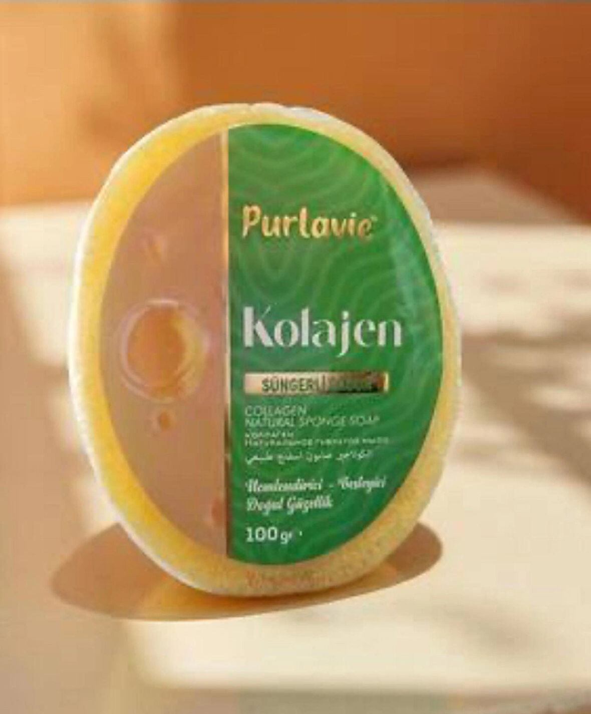 Süngerli kolojen sabun 3*100