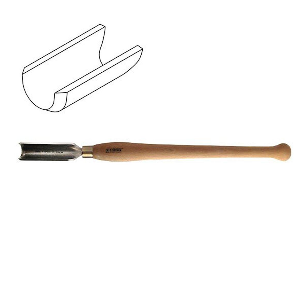 NAREX 819432 HSS Ahşap Torna Bıçağı Kaba Oyma Ağız 32x140 mm