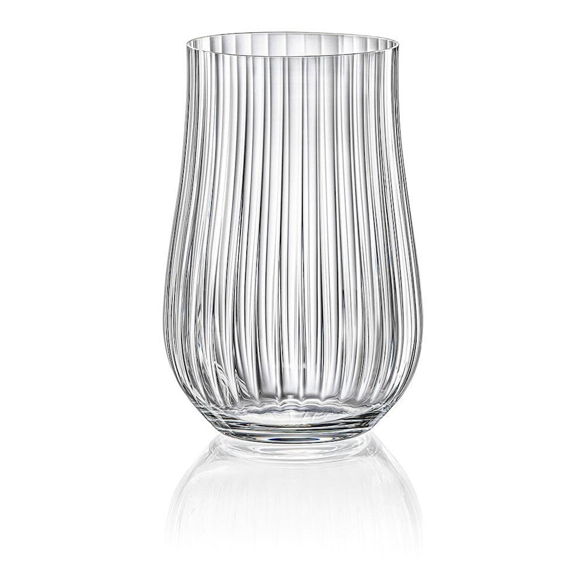 Bohemia Kristal Tulipa Jumbo Optikli 6’lı Meşrubat Bardak Takımı 450 ML  