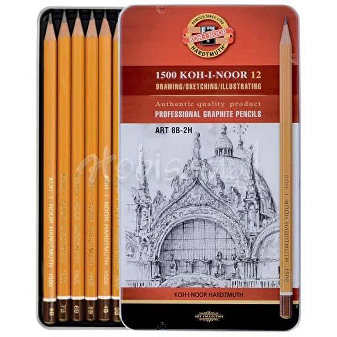 Koh-i-Noor 1500 Toison Dor 12 Dereceli Kalem Seti Art 8B-2H (1502/II)