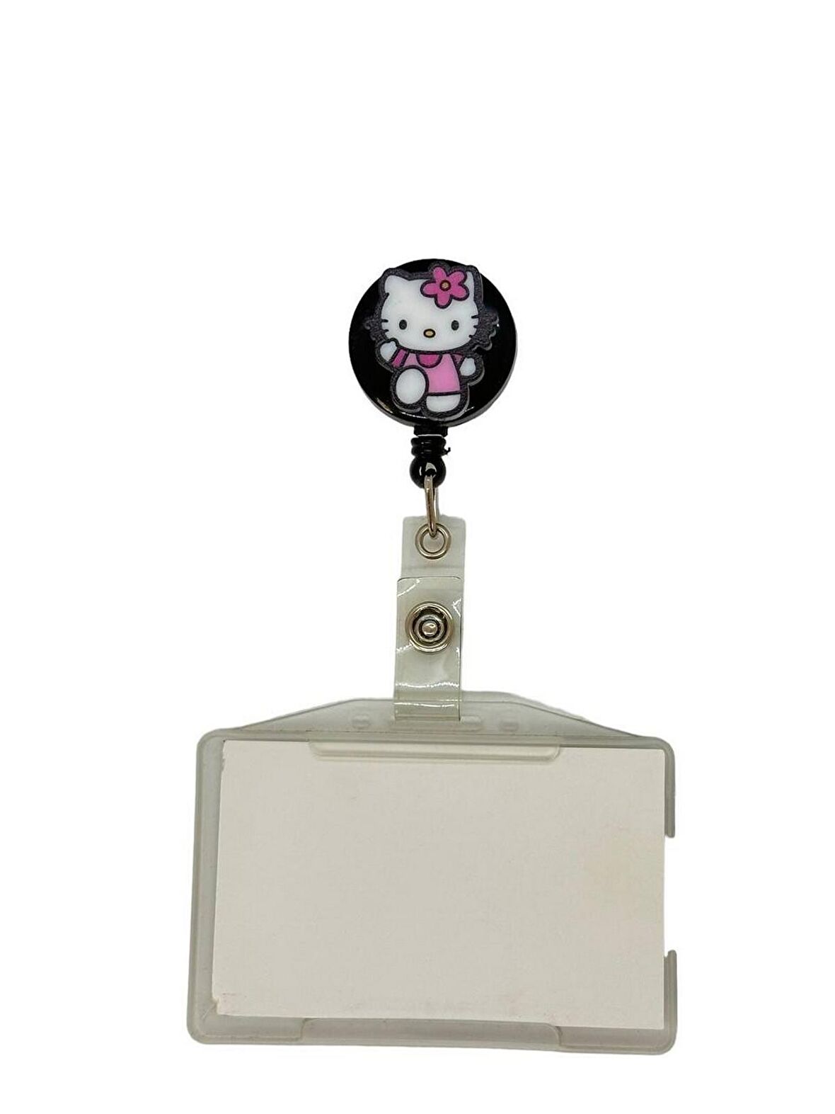 Hello Kitty Temalı Pleksi Baskılı Yoyo Kartlık Yoyo Yaka Kartlığı