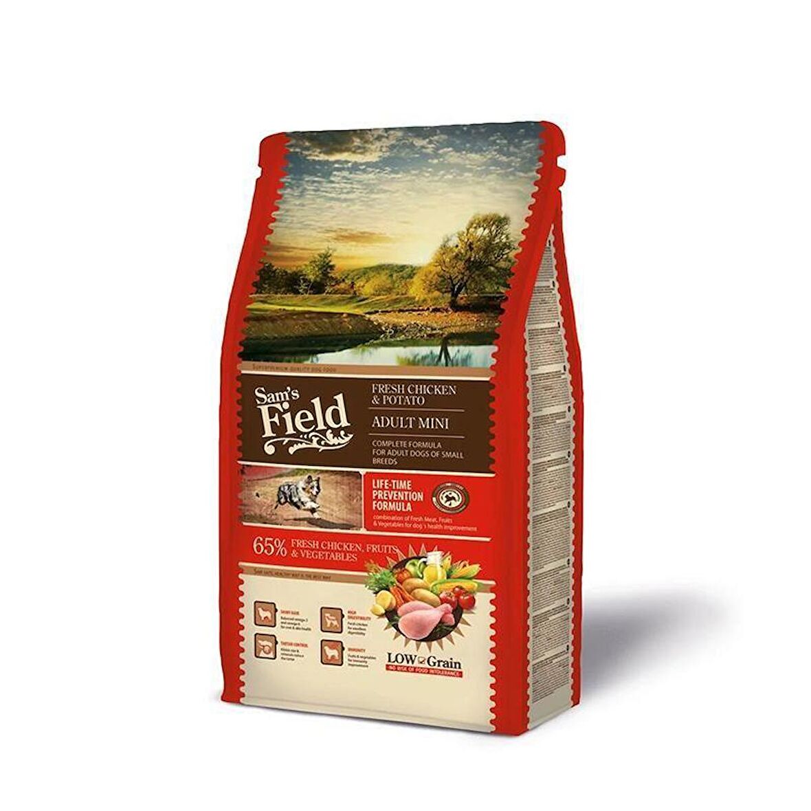 Sam's Field Mini Tavuklu ve Patatesli Düşük Tahıllı Küçük Irk Yetişkin Köpek Maması 2.5 kg