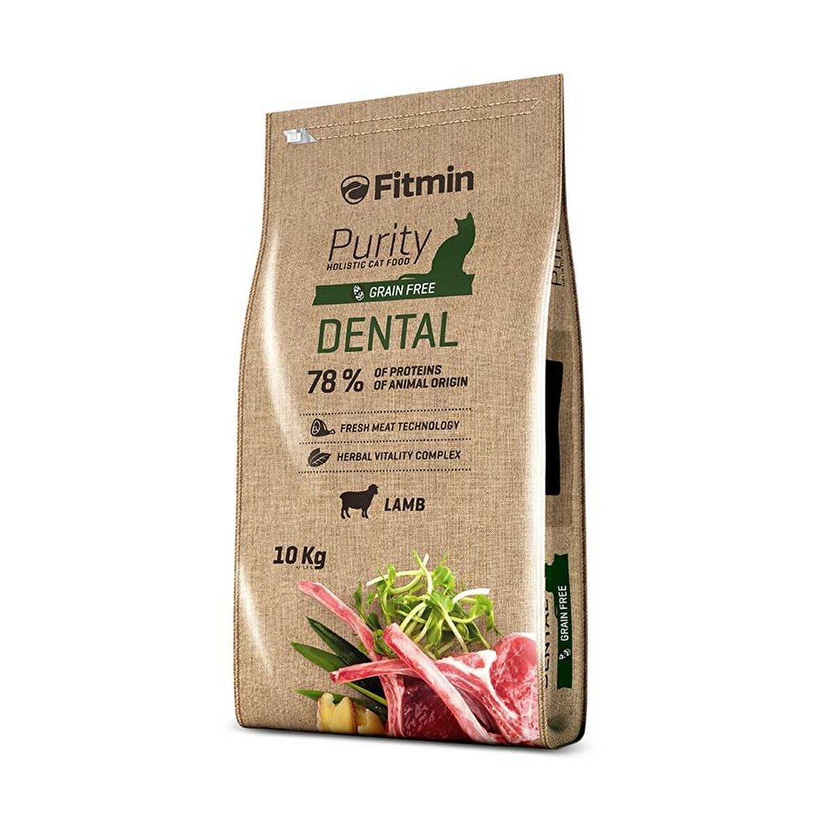 Fitmin Purity Dental Taze Kuzu Etli Tahılsız Yetişkin Kedi Maması 10 Kg