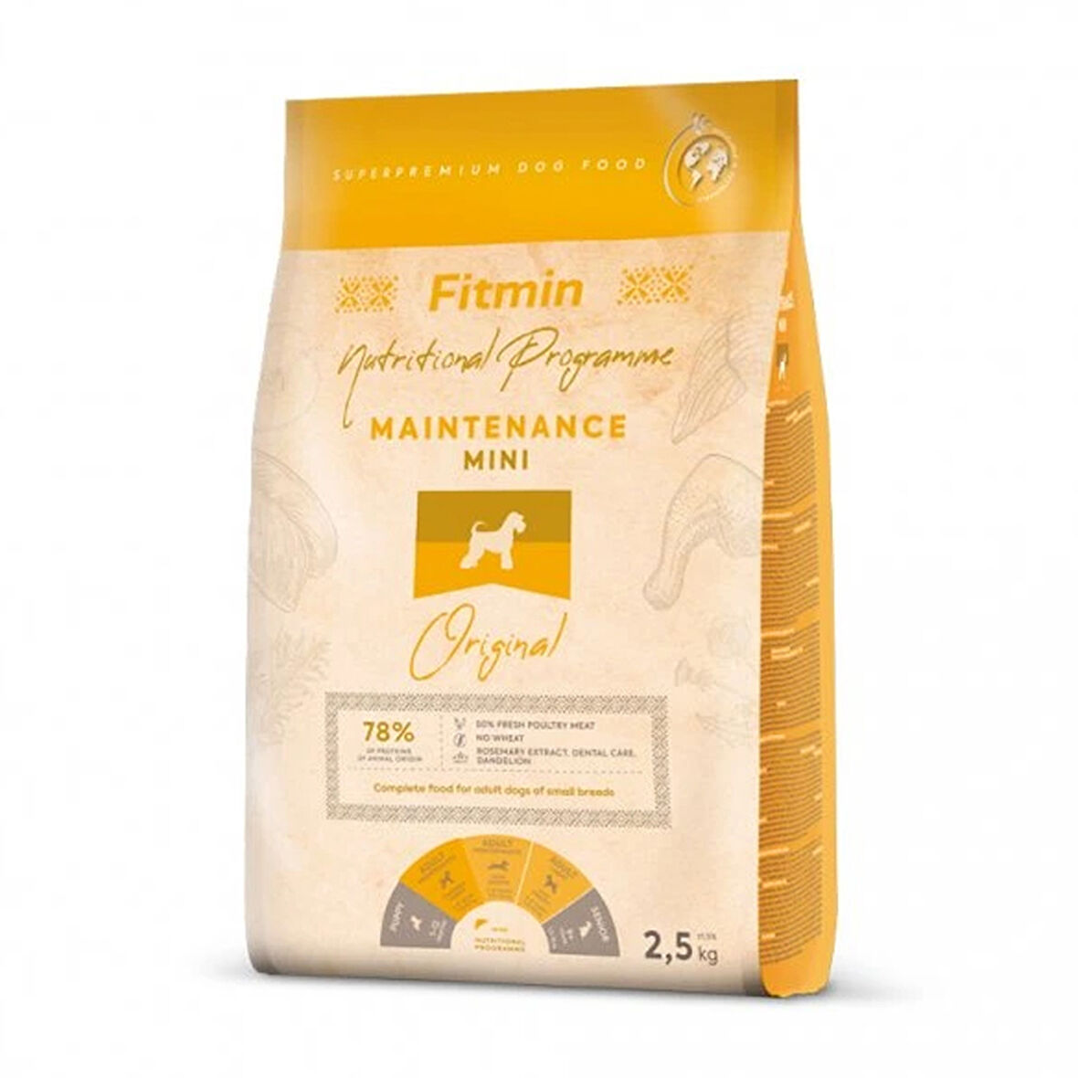 Fitmin Mini Taze Tavuk Etli Ufak Irk Yetişkin Köpek Maması 2,5 Kg