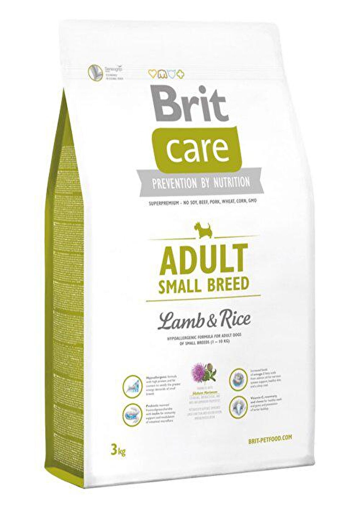 Brit Care Kuzu Etli-Pirinçli Küçük Irk Yetişkin Kuru Köpek Maması 3 kg