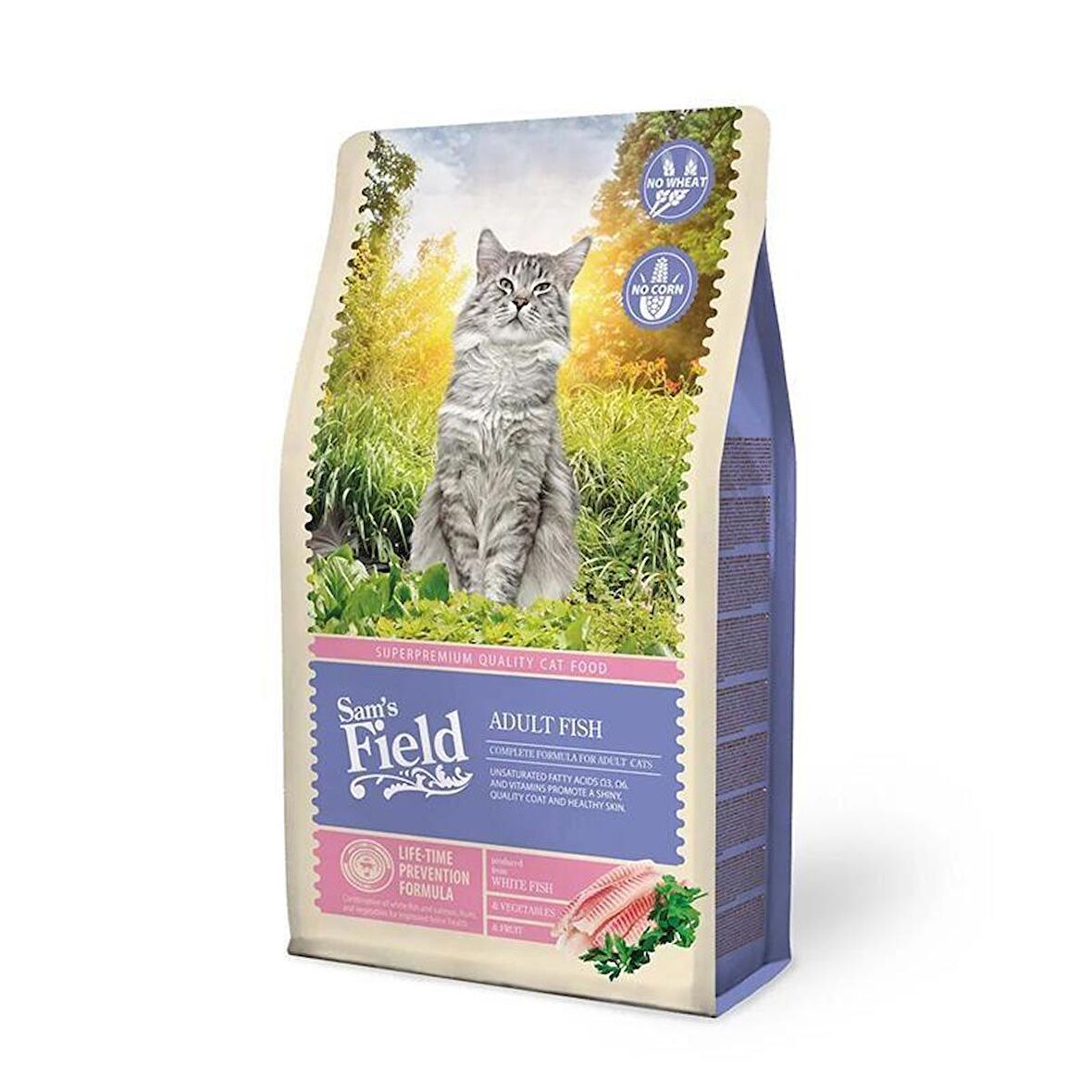 Sam's Field Balıklı Tahılsız Yetişkin Kedi Maması 2.5 kg