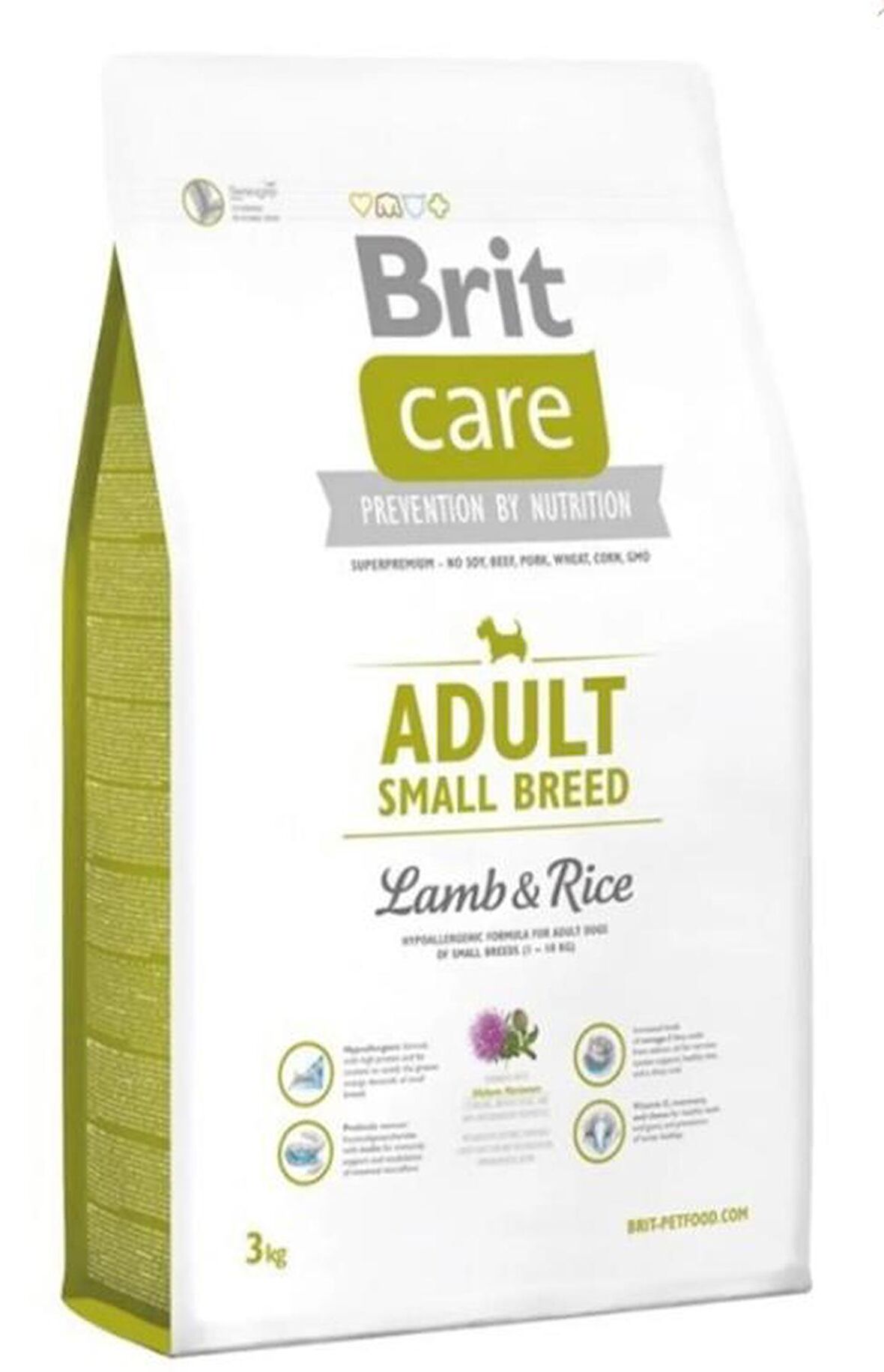 Brit Care Hipoalerjenik Kuzulu Mini Küçük Irk Yetişkin Köpek Maması 3 Kg