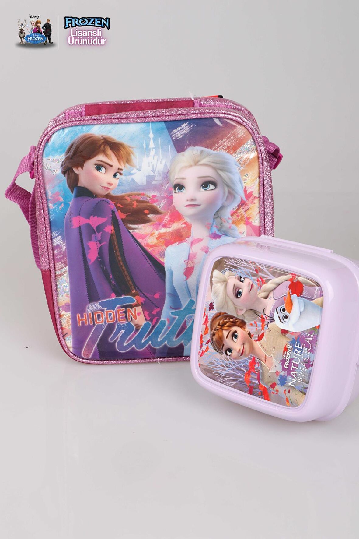 COOL GIRL LİSANSLI FROZEN ELSA BESLENME ÇANTASI VE BESLENME KUTUSU YEMEK SETİ