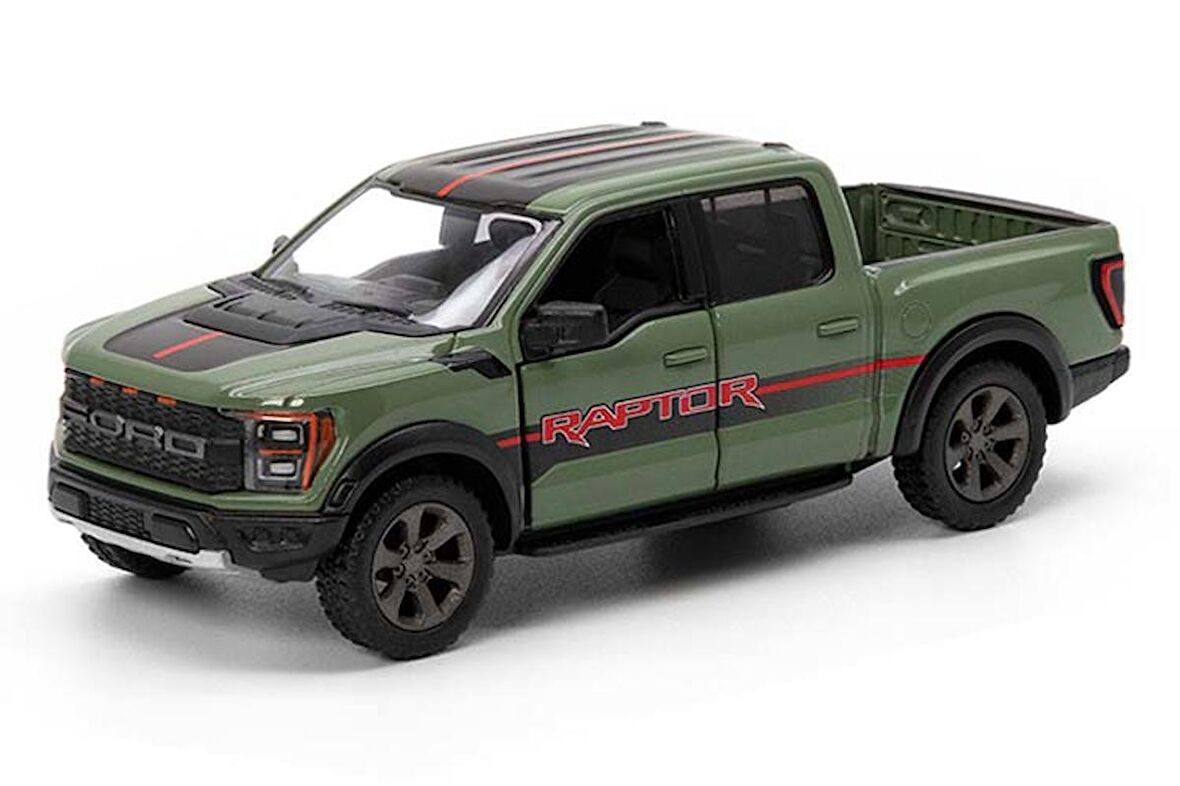 Kinsmart 2022 Ford F-150 Raptor Pickup Truck Livery Edition Diecast Araba