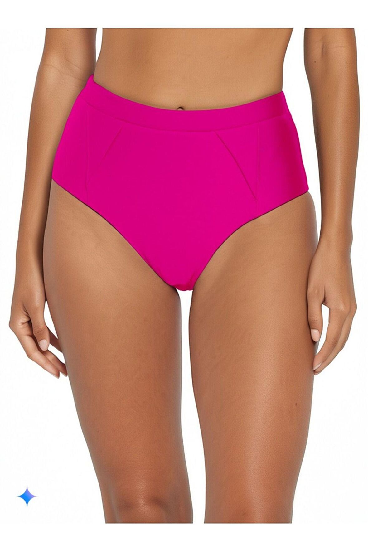 Pembe Süper Yüksek Bel Bikini Altı