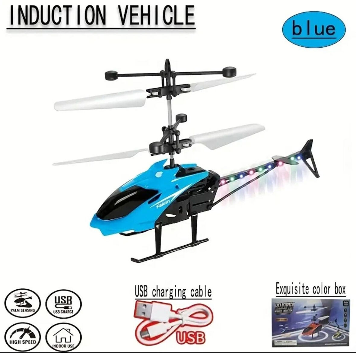 Sensörlü Şarjlı Uçan Helikopter