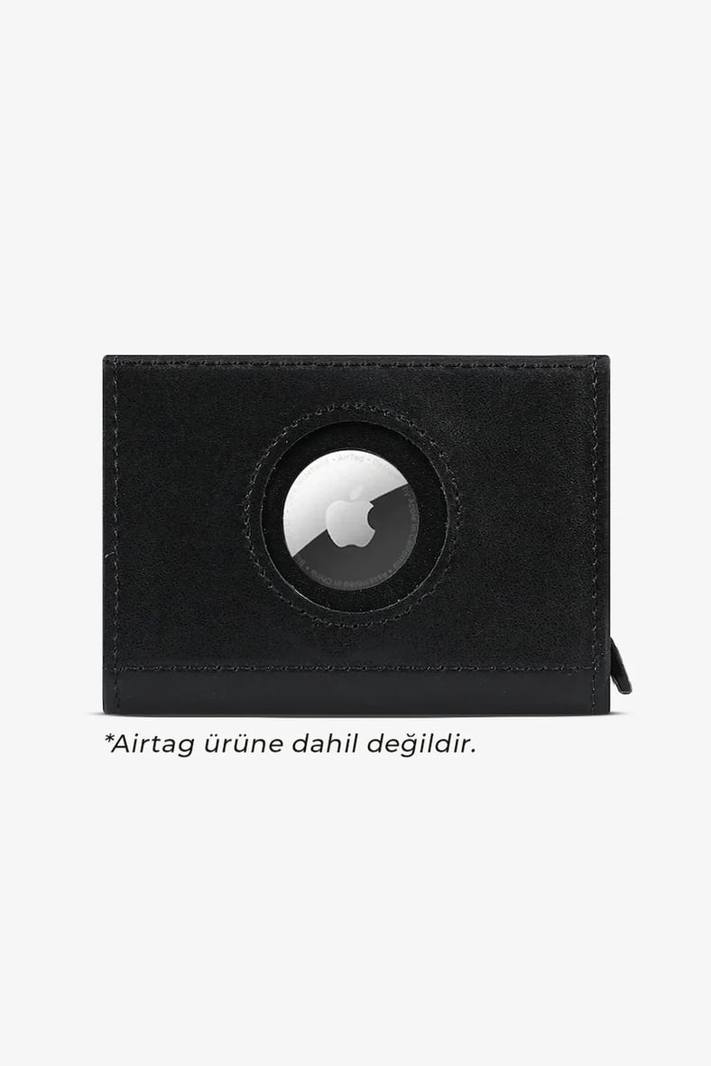 Airtag Mekanizmalı Cüzdan - Siyah