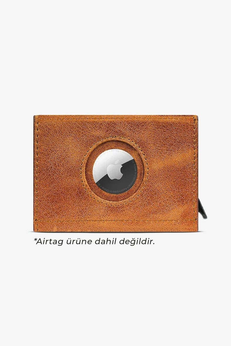 Airtag Mekanizmalı Cüzdan - Taba