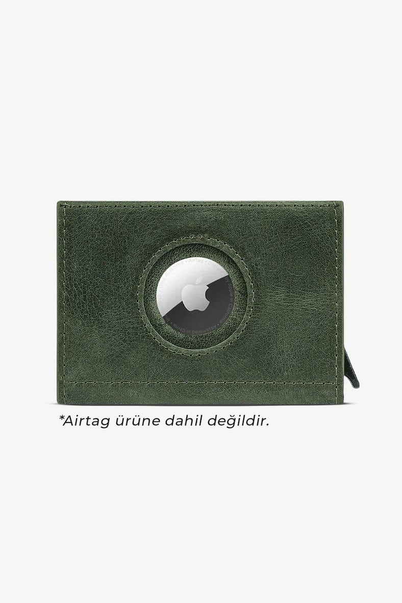 Airtag Mekanizmalı Cüzdan - Yeşil
