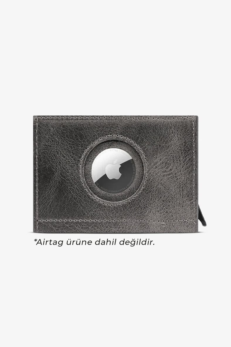 Airtag Mekanizmalı Cüzdan - Gri