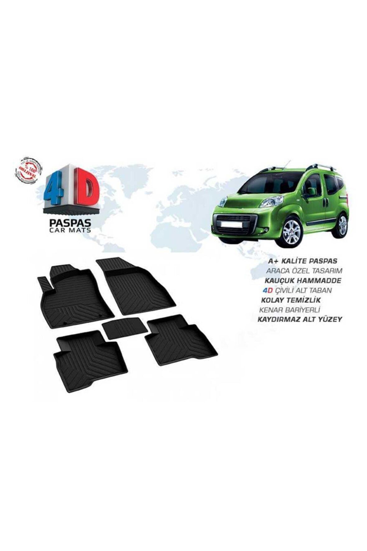 Fiat Fiorino 4D Paspas Siyah 2008 ve Üzeri