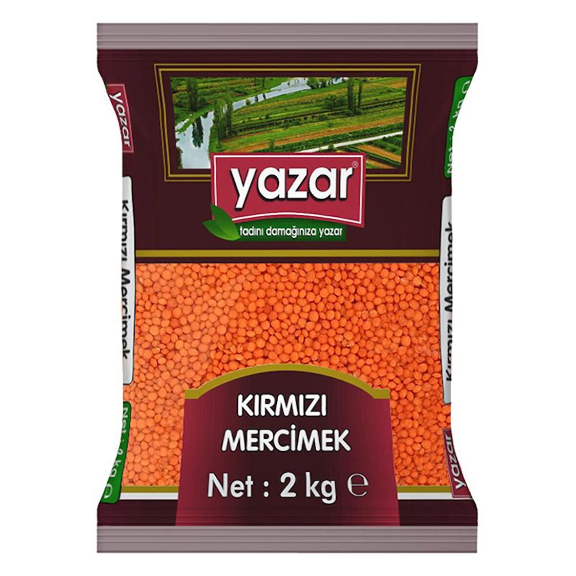 Yazar Yerli Kırmızı Mercimek 2 Kg. x 2 Adet