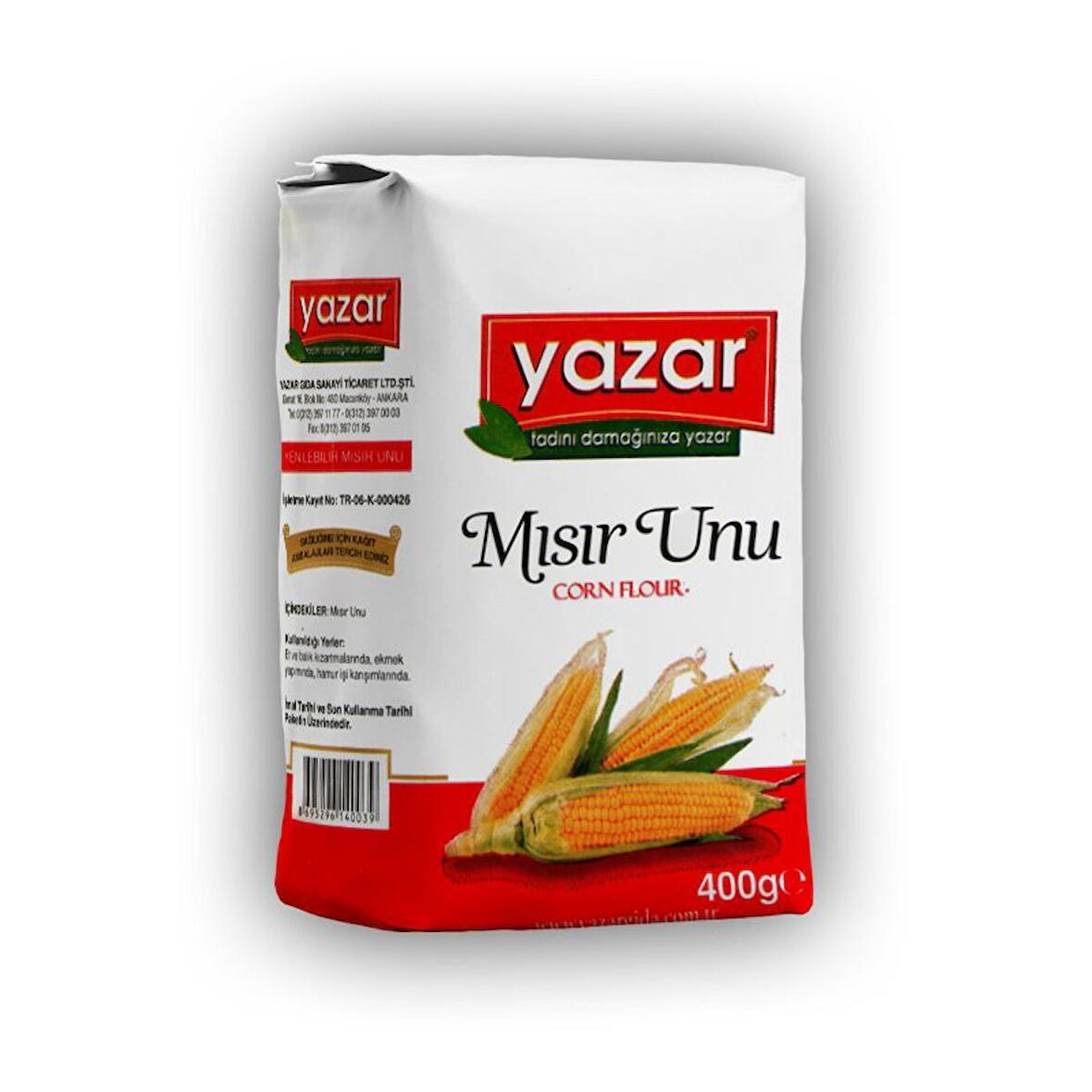 Yazar Mısır Unu 400 Gr X 20 Paket (Glutensiz)