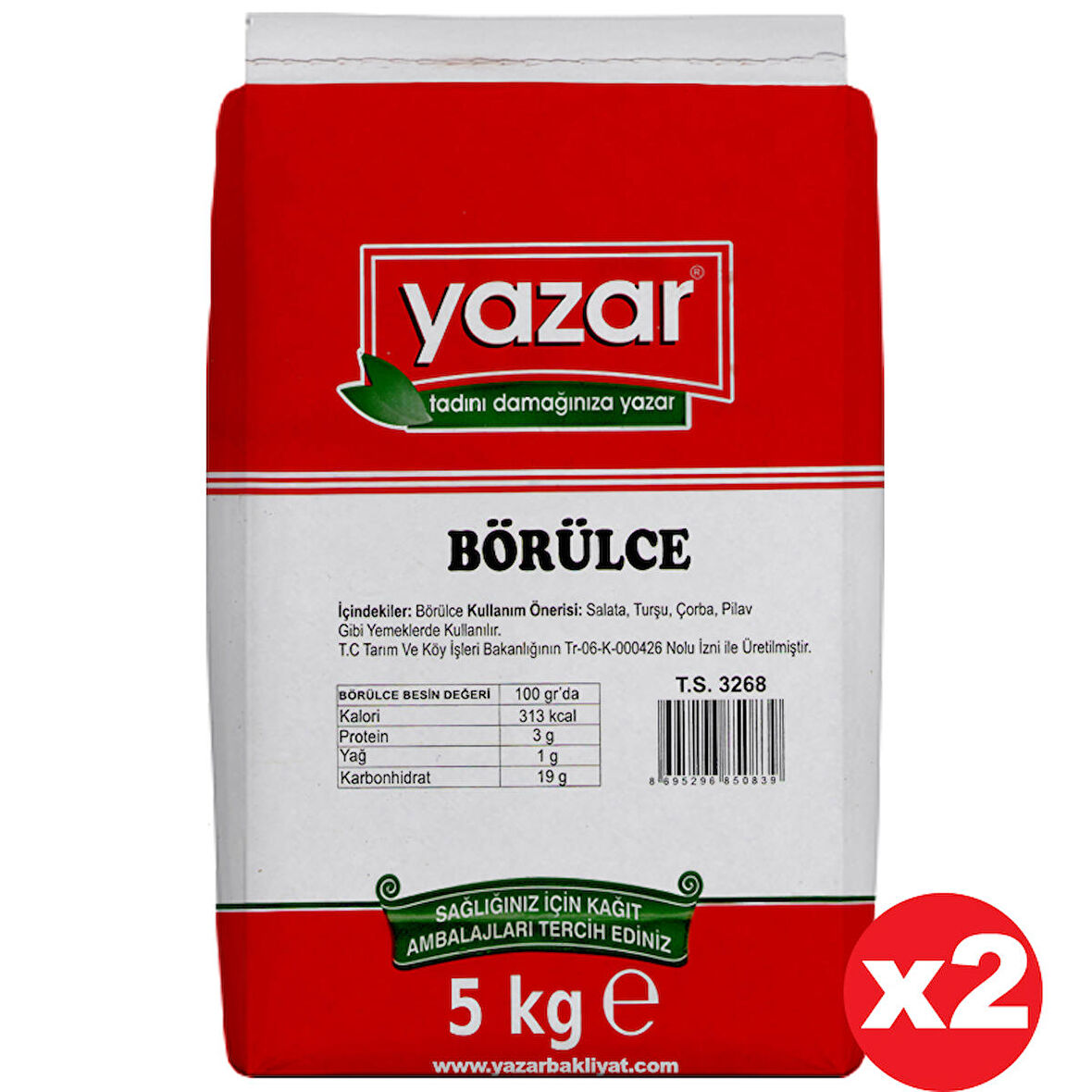 Yazar Börülce 5 Kg x 2 Paket