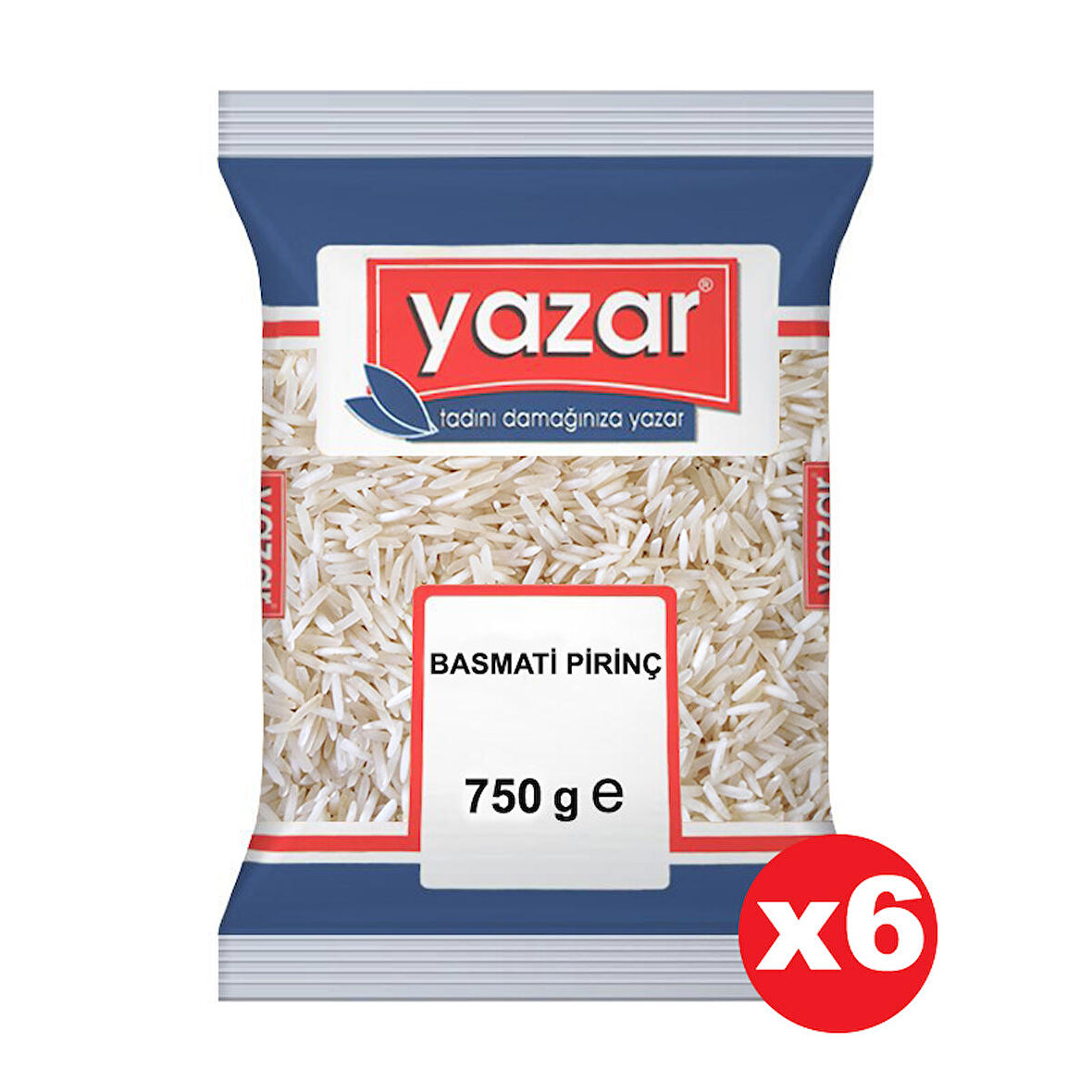 Yazar Basmati Pirinç 750 Gr x 6 Adet