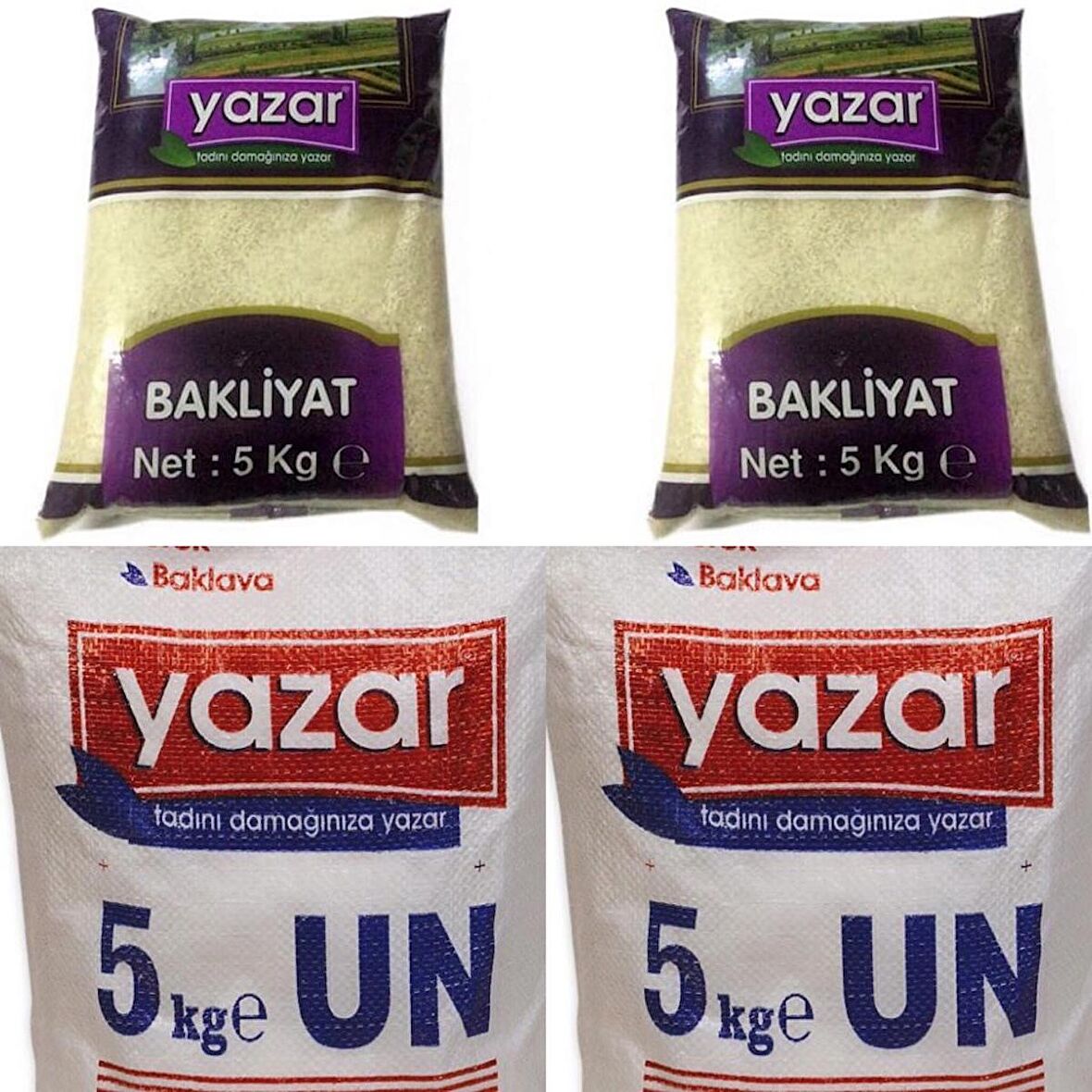 Yazar Kuru Gıda Seti 10kg Pilavlık Luna Pirinç 10kg Çok Amaçlı Pasta Börek Baklavalık Un