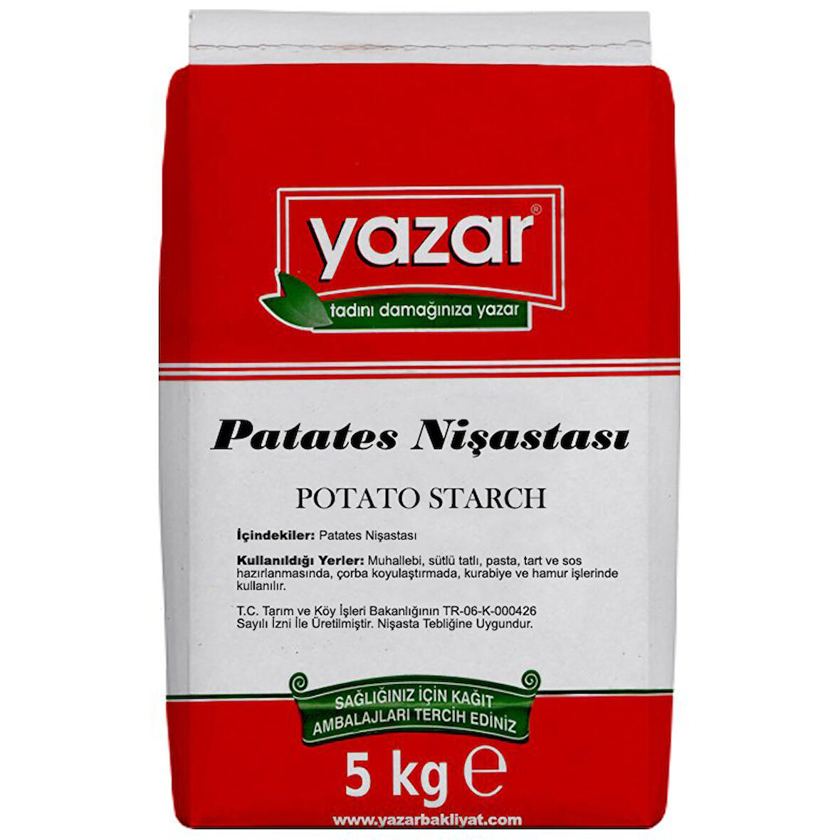 Yazar Patates Nişastası 5 Kg x 2 Paket