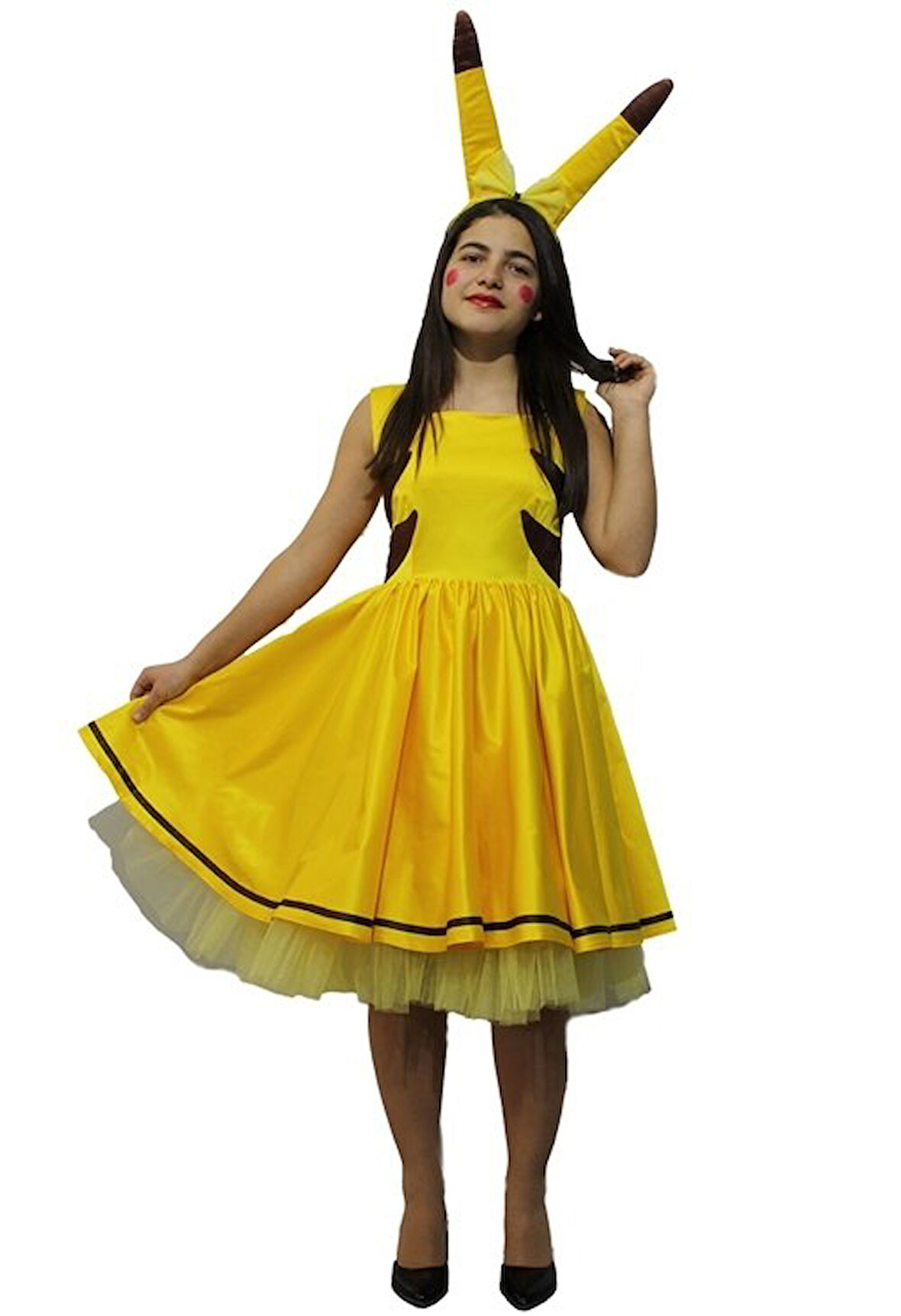 Yetişkin Kadın Pikachu Kostümü