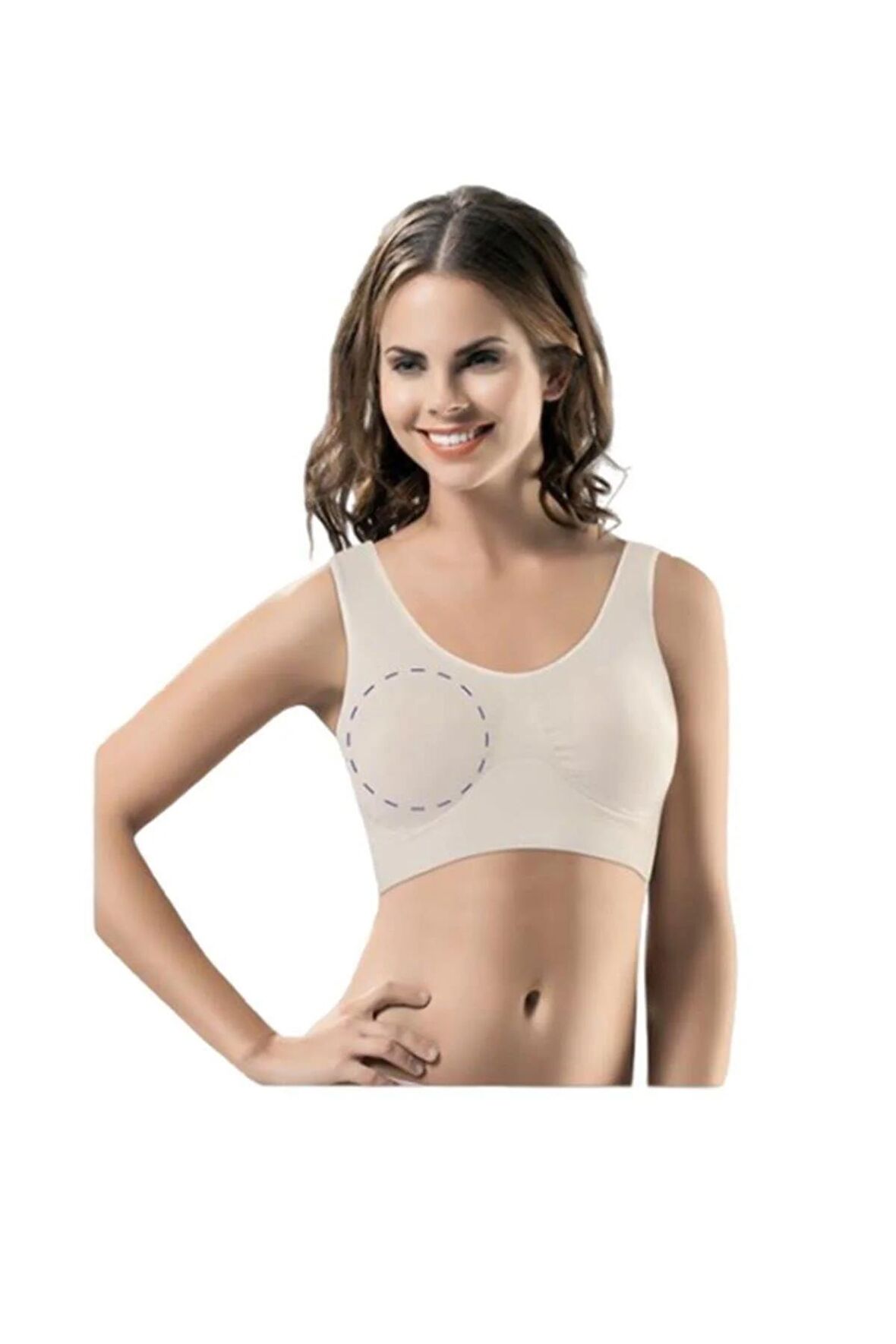 Pedli Büstiyer Korse Kaplı Sütyen Dikişsiz 9806