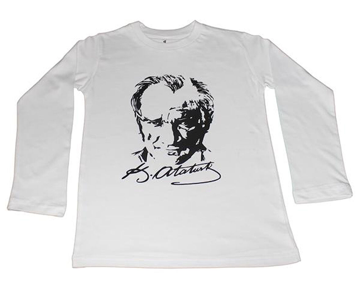 Atatürk Baskılı Tişört Uzun Kollu