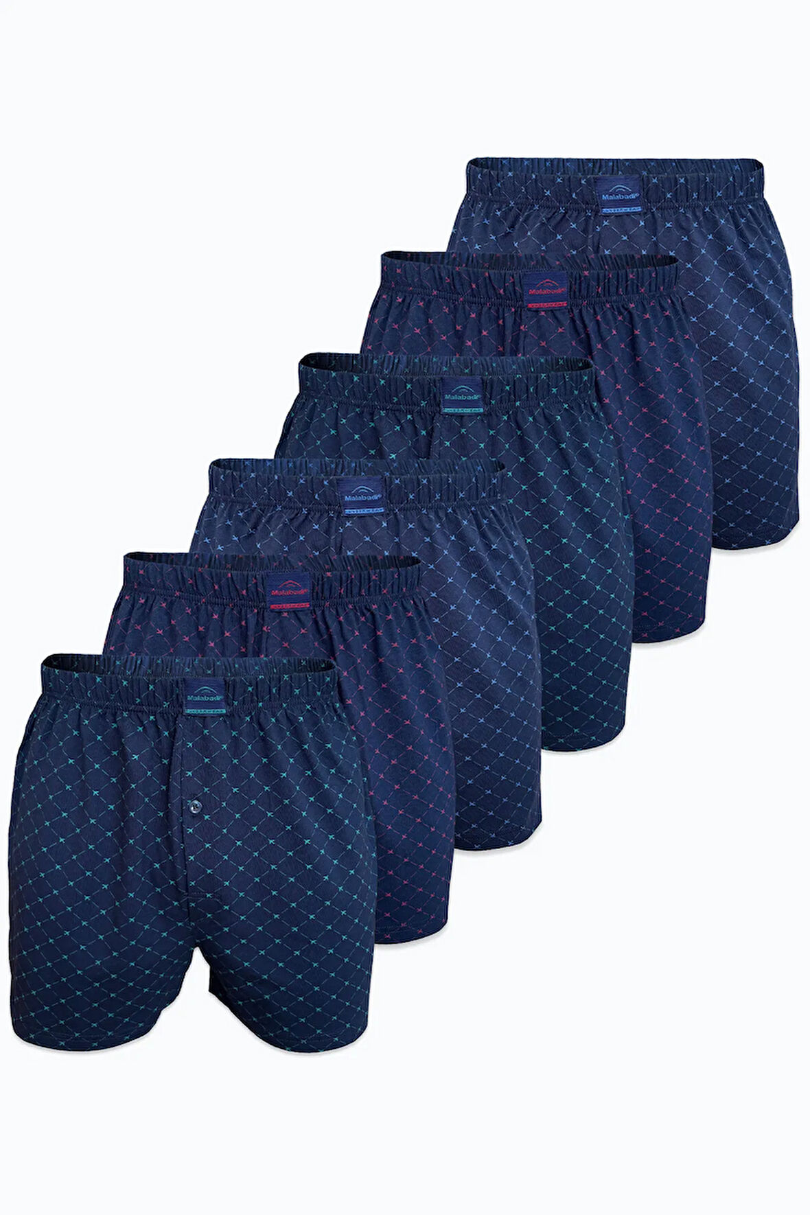 Erkek 6 lı Set-1 Premium Collection Desenli Geniş Kalıp Modal Boxer 6M254