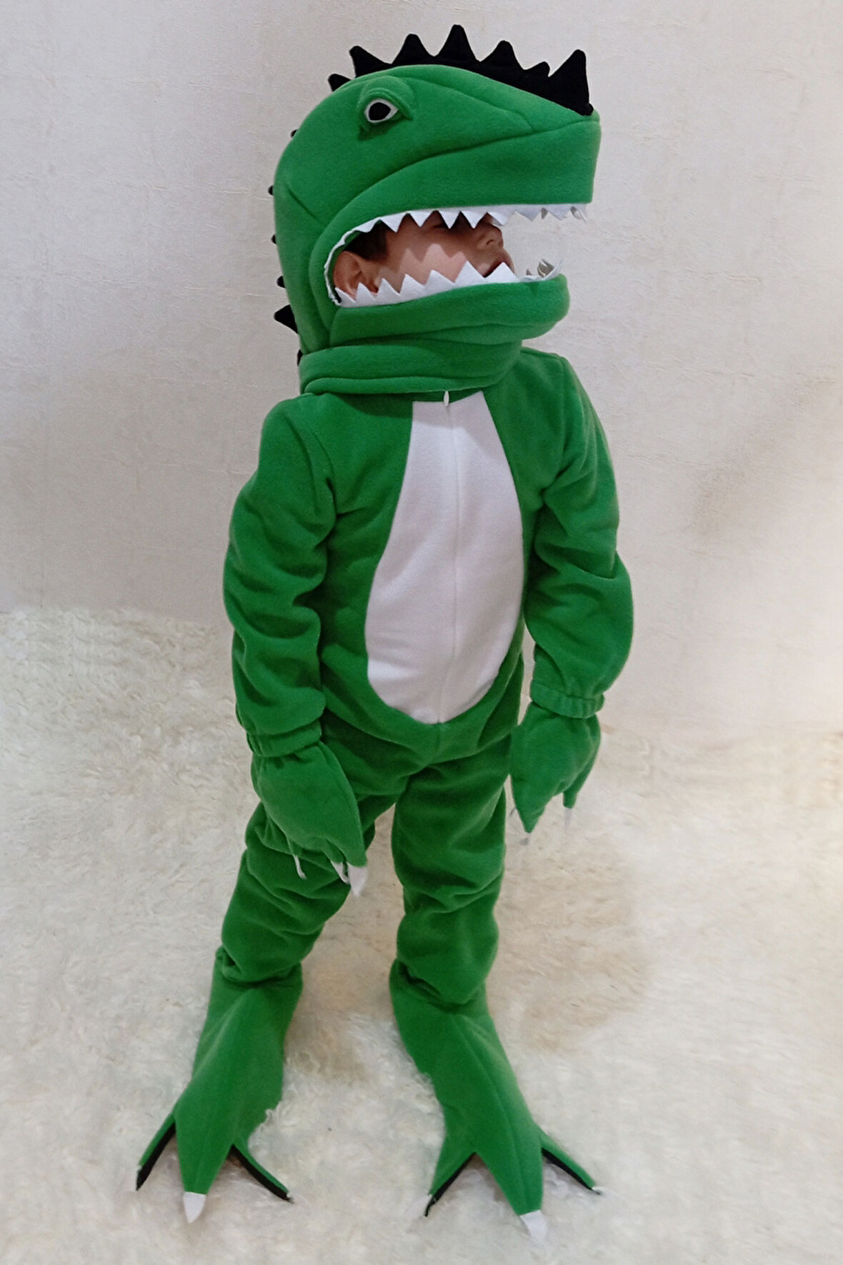 T-Rex Dinozor Kostümü Yeşil | Dinozor Kostümü Çocuk