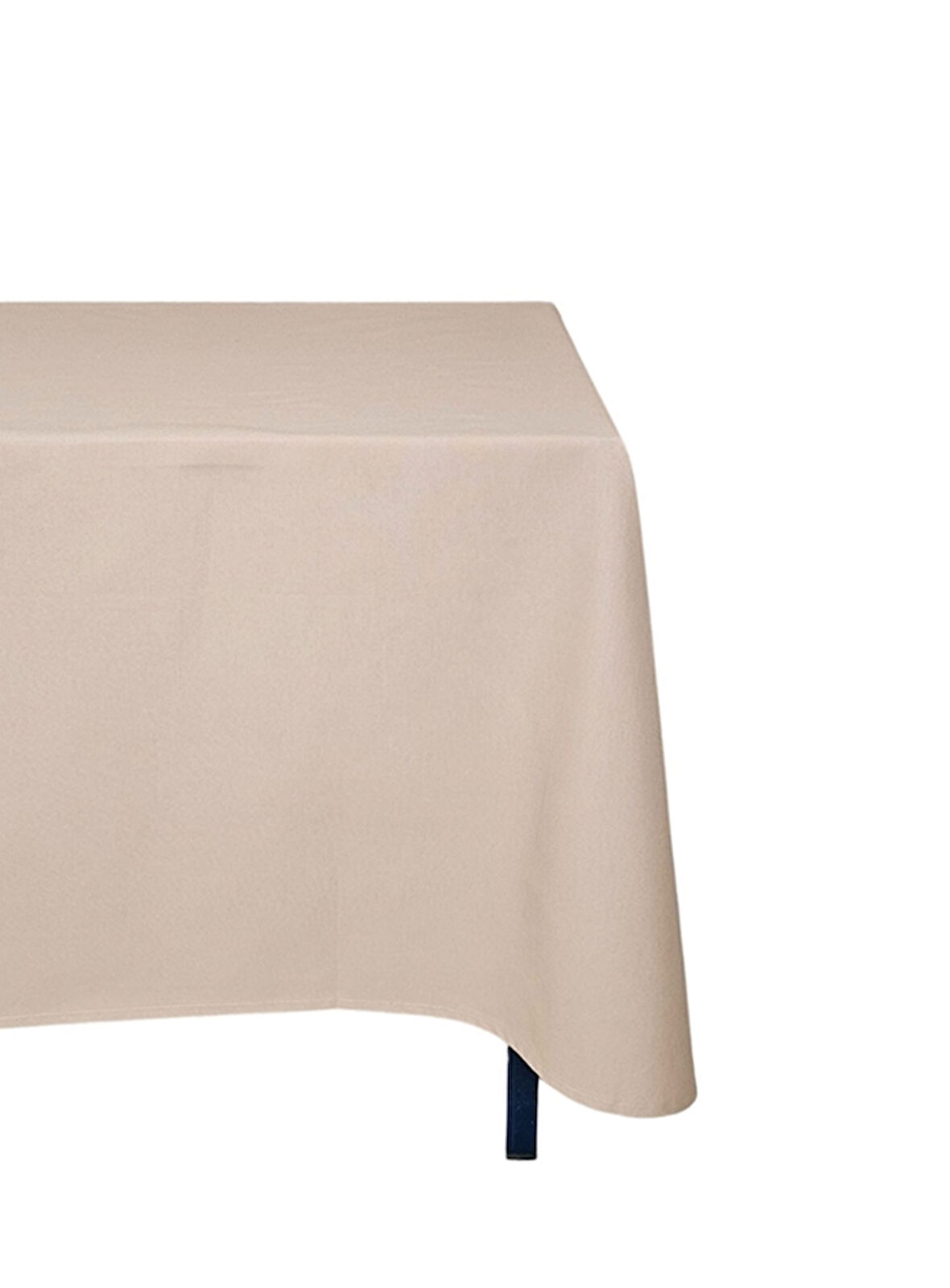 Bej Renkli Pamuklu Dertsiz Duck Kumaş Masa Örtüsü 