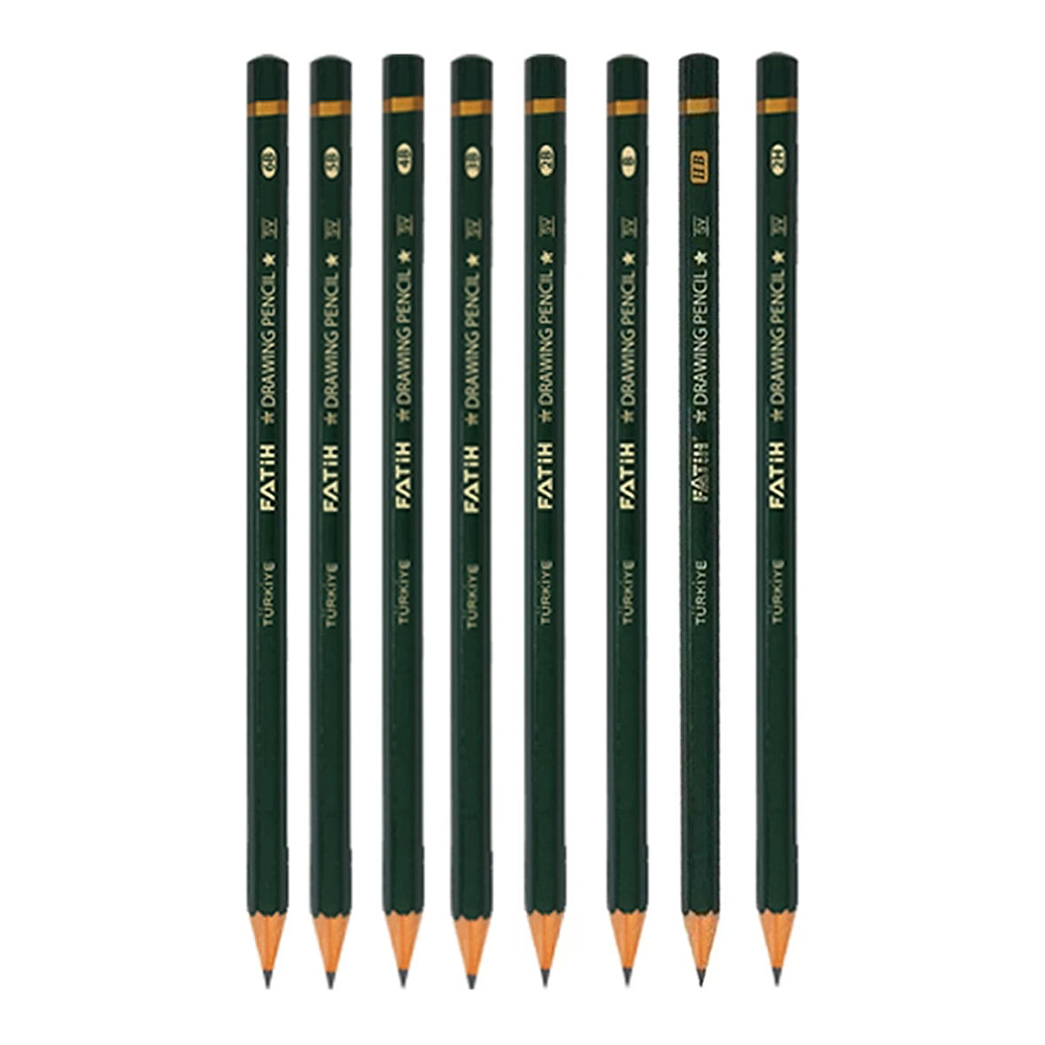 Dereceli Kalem Seti 8 Farklı Derece Eskiz Seti Çizim Kalemi Seti Karakalem Seti