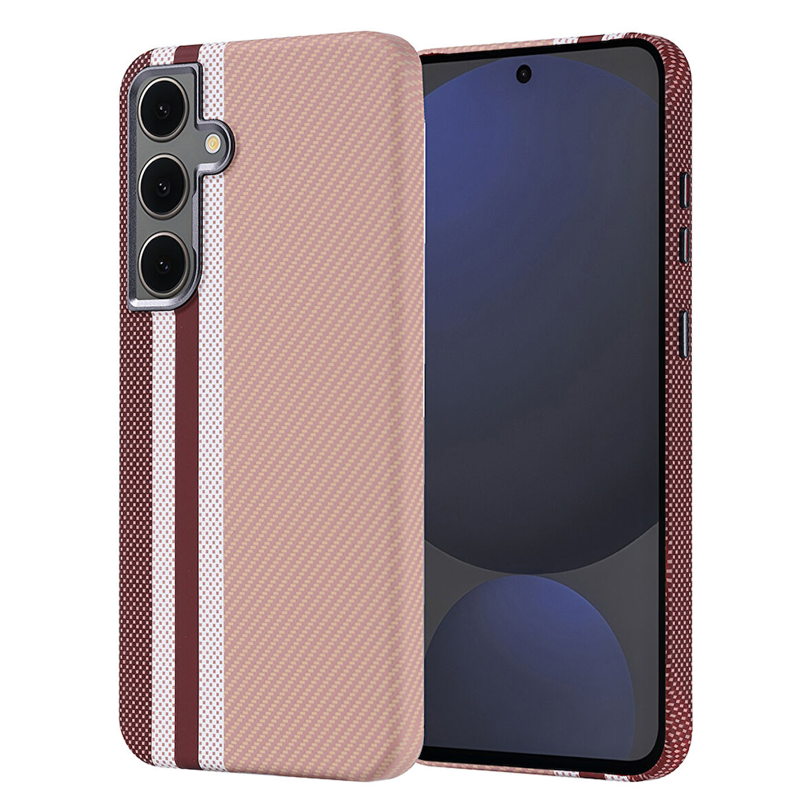 Galaxy S24 FE Kılıf Magsafe Şarj Özellikli Karbon Fiber Görünümlü Ultra İnce Premium Next Kapak