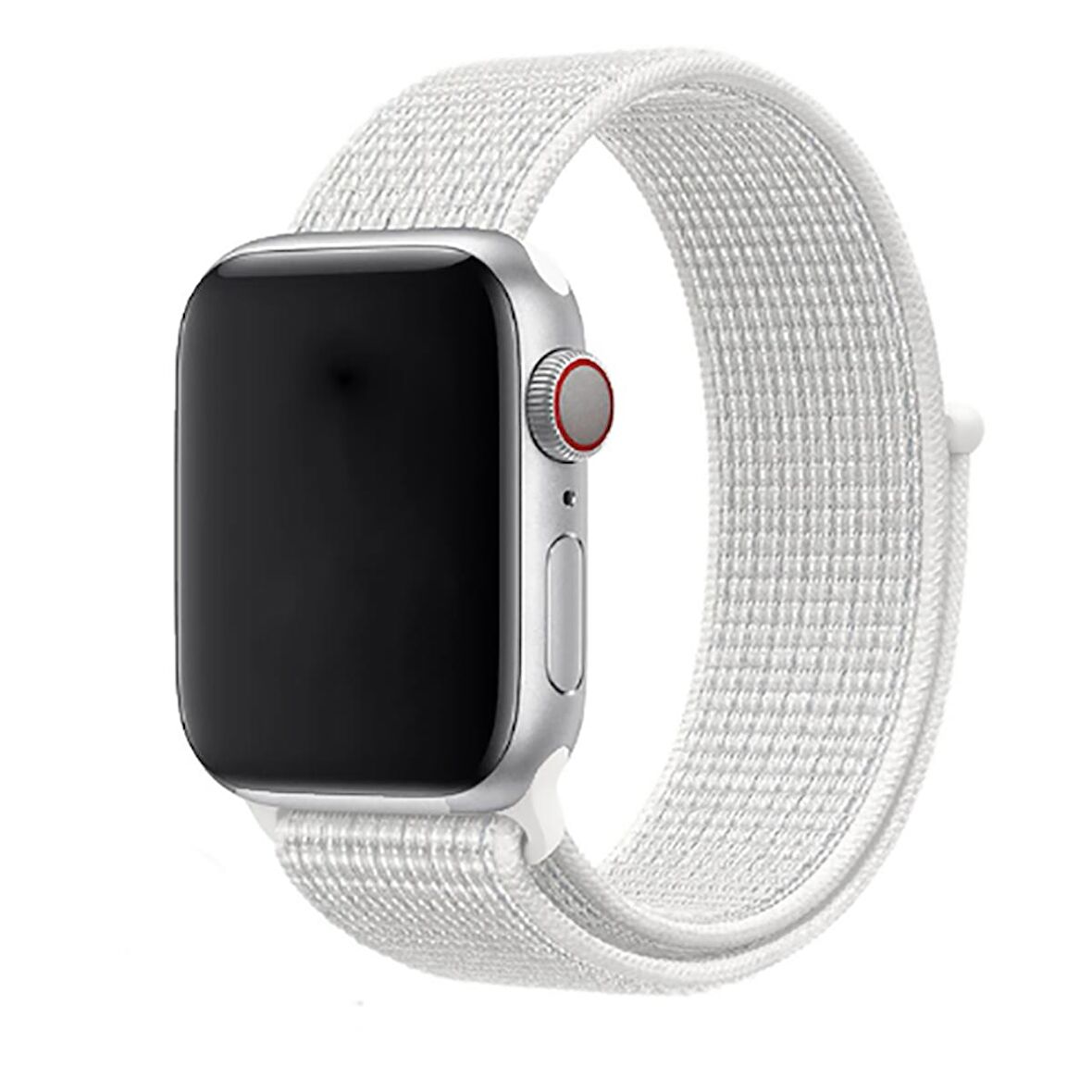 Apple Watch 40mm Uyumlu KRD-03 Hasır Kordon (21-Summit White)