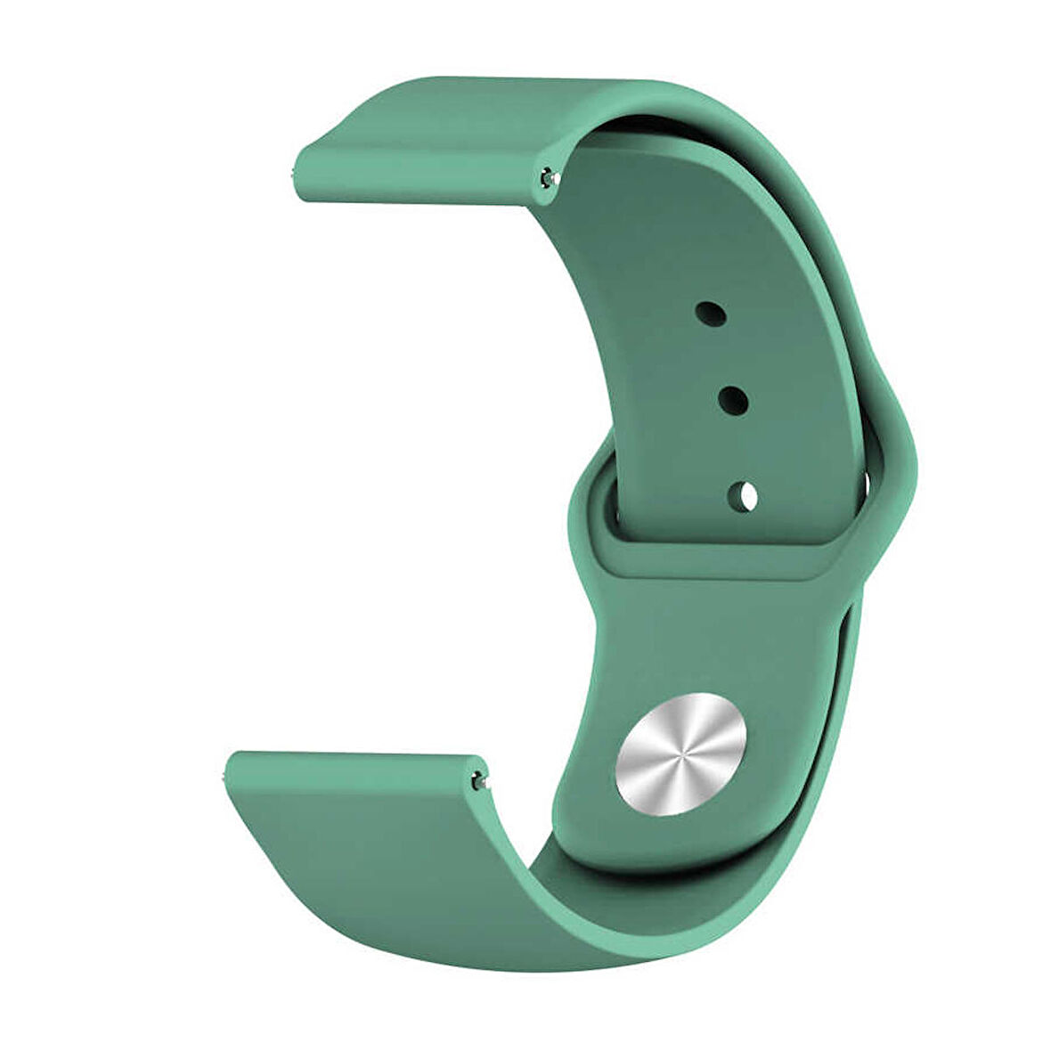 Samsung Galaxy Watch 46mm Uyumlu KRD-11 22mm Silikon Kordon (Su Yeşil)